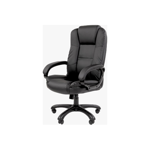 Кресло Chairman 600 черный, экокожа, 120 кг