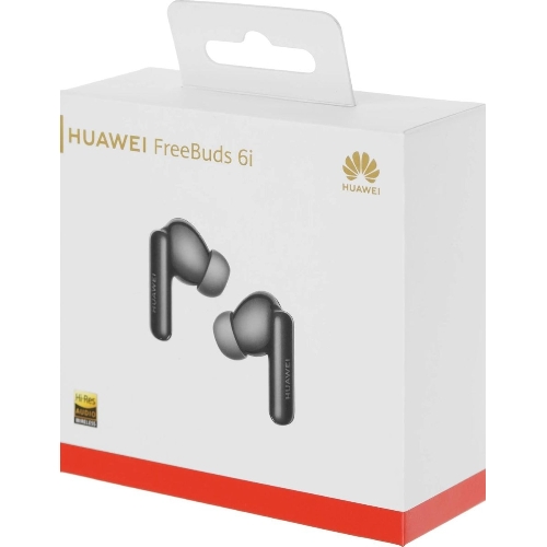 Наушники TWS Huawei FreeBuds 6i (Orca-T100) черный, внутриканальные, Bluetooth, активное шумоподавление, до 8 ч