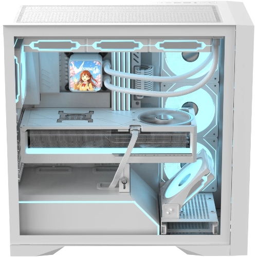 Компьютерный корпус AeroCool/Formula V Line Air Power G8 White, ATX, Dual Front Panels, TYPE-C*1, USB3.0*1