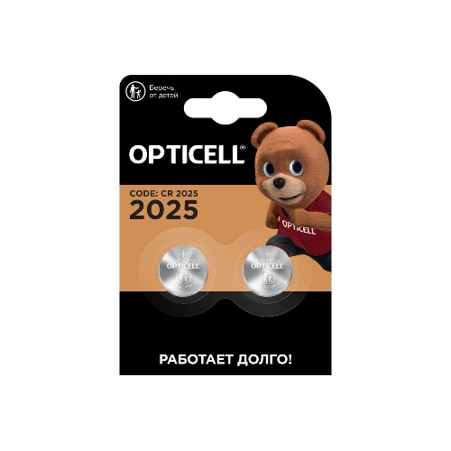 Батарея Opticell Specialty 2025 CR2025 (2шт) блистер серебристый