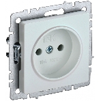 Розетка 1-местная IEK BRITE РС10-1-0-БрЖ без заземления, без защитных шторок, 10А, жемчуг
