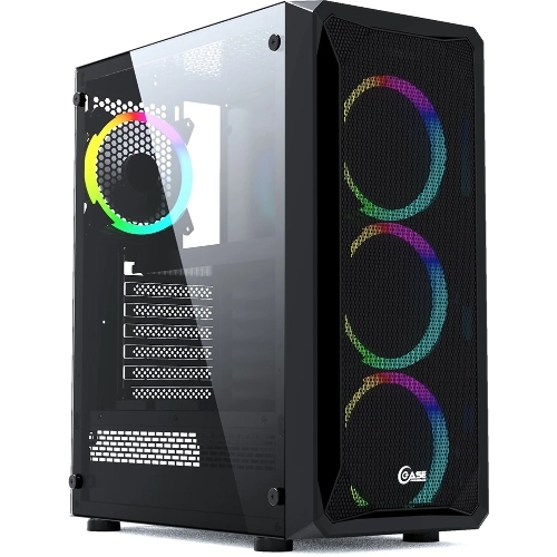 Корпус PowerCase Mistral Z4 Mesh LED, Midi-Tower, чёрный, 4 x 120 мм