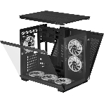 Компьютерный корпус без блока питания Case PCCooler C3T500 ARGB BK, Midi-Tower, TG, 6x120мм ARGB, 1xUSB-C 3.1 + 2xUSB-A 3.0, ATX, mATX, mITX черный