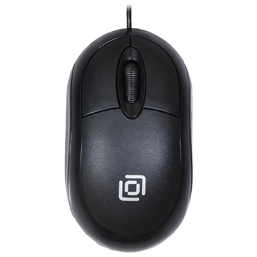 Мышь проводная Oklick 105S черный, 800 dpi, USB, кнопки - 3