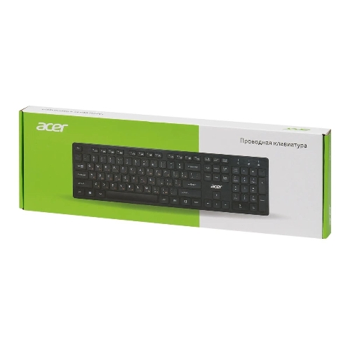 Клавиатура проводная Acer OKW122, USB, черный
