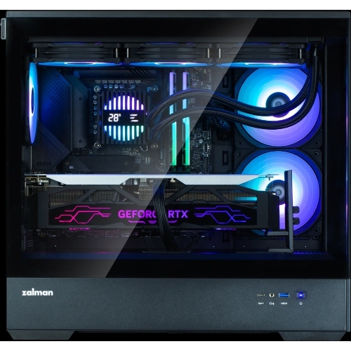 Компьютерный корпус ZALMAN P30 V2, MATX, черный, WINDOW, 2x3.5