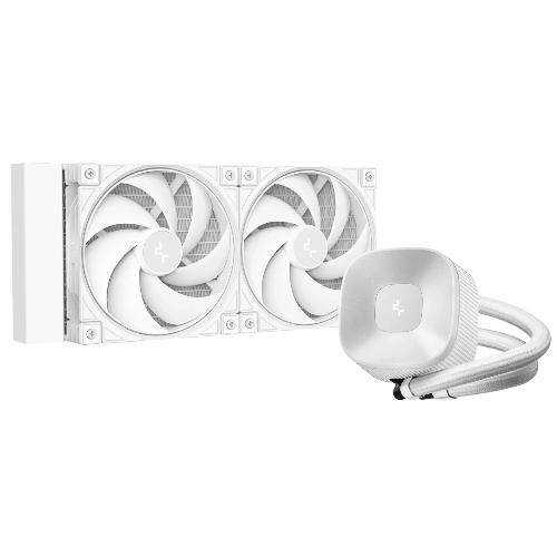 Система водяного охлаждения Deepcool LE240 V2 Pure Soc-AM5/AM4/1200/1700/1851 белый 4-pin 28.2-31.6dB Al 220W 1266gr Ret (R-LE240PURE-WHLNMD-G-1)