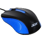 Мышь проводная Acer OMW011 черный/синий, 1200 dpi, USB, кнопки - 3