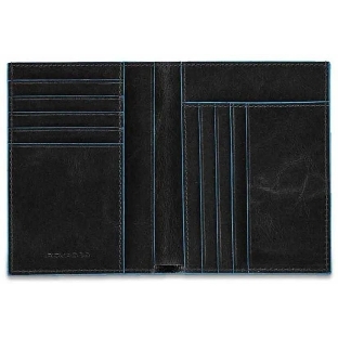 Кошелек мужской Piquadro Blue Square PU1393B2/N, натур.кожа, черный