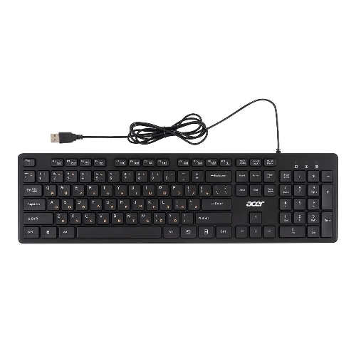 Клавиатура проводная Acer OKW122, USB, черный