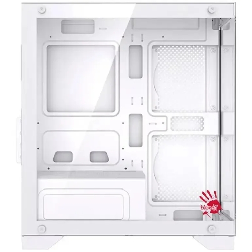 Компьютерный корпус Bloody BD-CC103 белый без БП mATX 7x120мм 1xUSB 2.0 1xUSB 3.0 audio bott PSU