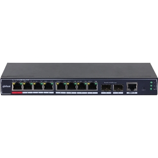 Коммутатор Dahua DH-SG4010P-2F, 8×1 Гбит/с + 2×1 Гбит/с SFP, управляемый