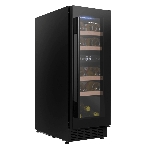 Винный шкаф Maunfeld MBWC-56D17 черный, 51 л, 2 отсека, 17 бут., класс G