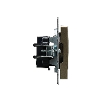 Розетка 1-местная IEK BRITE РС10-1-0-БрШ (BR-R10-10-K37) 10А, без заземления, без защитных шторок, шампань