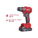Дрель-шуруповерт Boxbot CD-2015BL, 20 В, 1.5 Ач, 42 Нм, щеточный