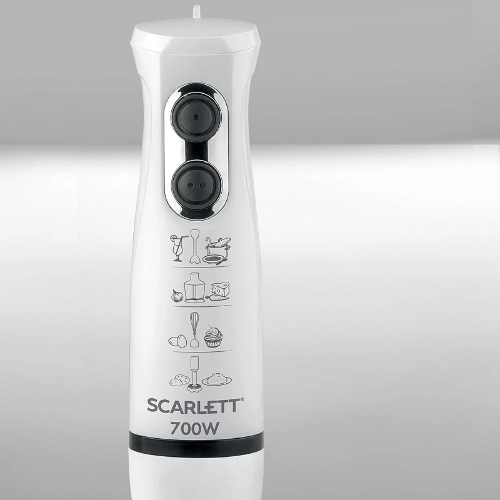 Блендер погружной Scarlett SC-HB42M33 белый, 700 Вт, 4 в 1
