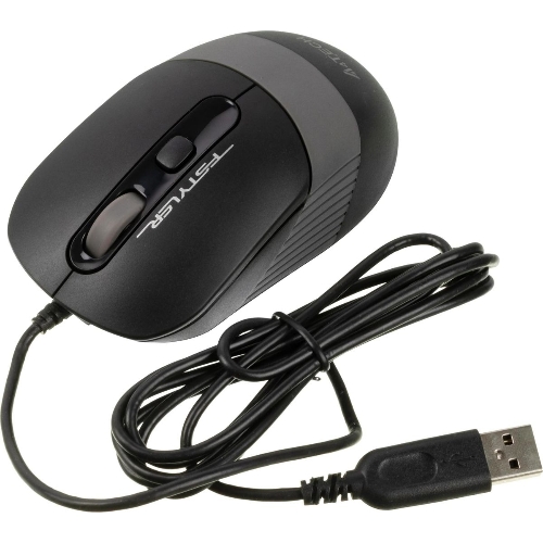 Мышь проводная A4Tech Fstyler FM10 черный/серый, 1600 dpi, USB, кнопки - 4