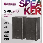 Акустическая система Defender SPK-240 2.0 черный (2x3 Вт, USB пит, раз. д. науш.)