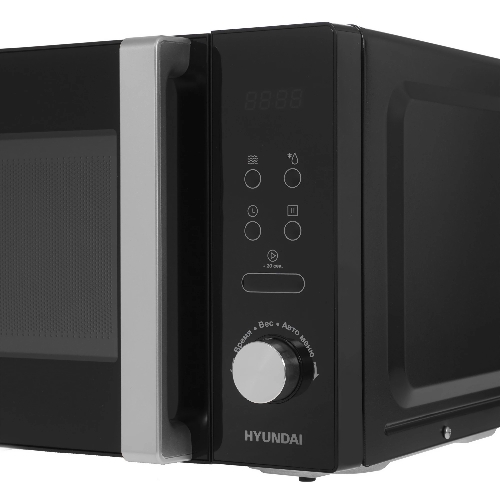 Микроволновая печь Hyundai HYM-D3001 черный, 20 л, 700 Вт, переключатели - сенсор, поворотный механизм