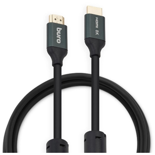 Кабель аудио-видео Buro HDMI (m)/HDMI (m) 1м. феррит.кольца Позолоченные контакты черный (BHP-HDMI-2.1-1G)