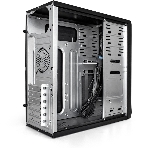 Компьютерный корпус Miditower ExeGate CP-603UB-UNS350 (ATX, БП UNS350 с вент. 12см, 2хUSB, аудио, черный)