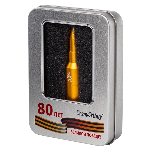 Флешка USB Smartbuy Победа (SB64GCTR), 64Gb, USB 2.0, R/W 15/5, золотой
