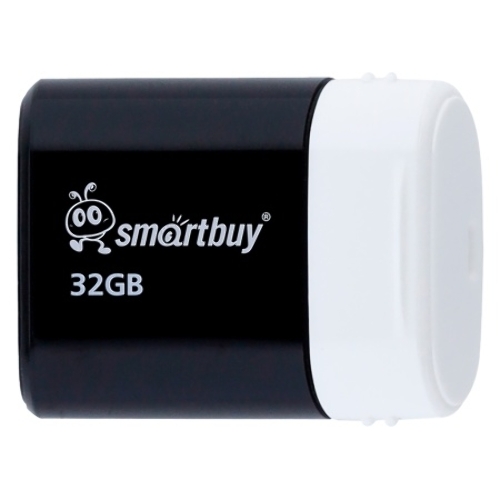 Флешка USB Smartbuy LARA Black (SB32GbLARA-K), 32Gb, USB 2.0, R/W 15/5, черный/белый