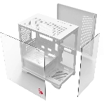 Компьютерный корпус Bloody BD-CC103 белый без БП mATX 7x120мм 1xUSB 2.0 1xUSB 3.0 audio bott PSU