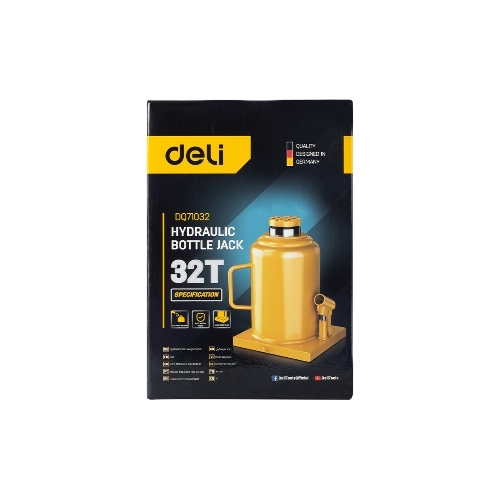 Домкрат бутылочный гидравлический Deli DQ71032 макс.грузоподъемность 32 т