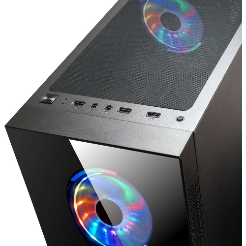 Компьютерный корпус Ginzzu CL280 FAN 12CM RGb*4 USB3.0 Window