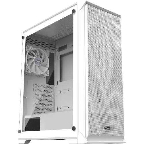 Корпус без блока питания Raijintek ARCADIA 41, Midi-Tower, TG, 1x120мм, 2xUSB-A 3.0 + 1xUSB-C, ATX, mATX, mITX White