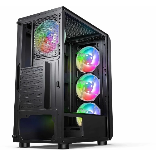Компьютерный корпус Accord 3338 черный без БП ATX 1xUSB2.0 1xUSB3.0 1xUSB3.1 audio bott PSU