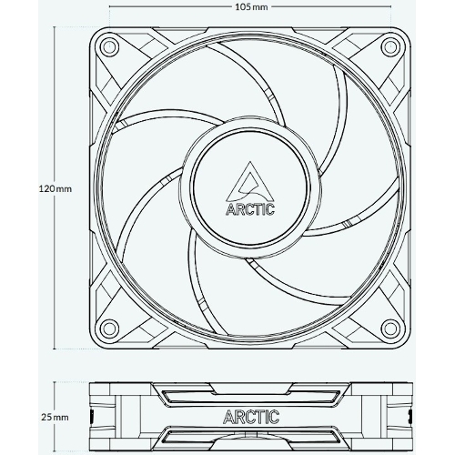 Вентилятор корпусной ARCTIC P12 Pro PST - retail (ACFAN00306A)
