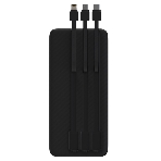 Портативный аккумулятор Maxvi PB10-09 10000 мАч, 2A USB + кабели: Type-C/Lightning/MicroUSB