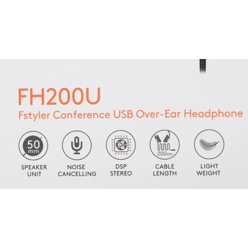 Гарнитура A4Tech Fstyler FH200U серый/синий, проводная