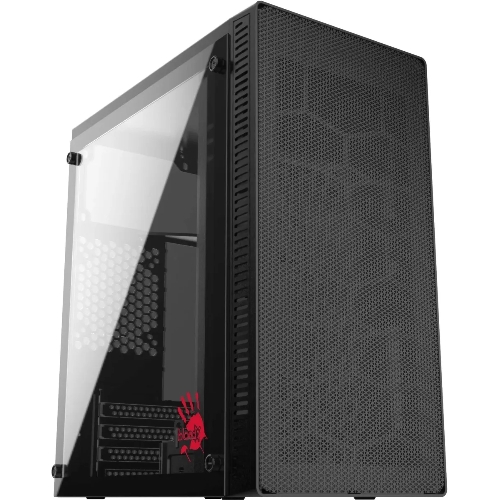 Компьютерный корпус Bloody BD-CC101 черный без БП mATX 1x80мм 1x92мм 2x120мм 2xUSB 2.0 1xUSB 3.0 audio