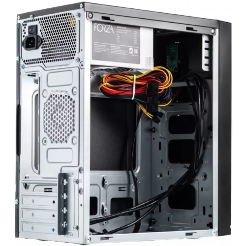 Компьютерный корпус Сase Forza mATX, 450W, 2xUSB 2.0, Black, w/o FAN, 12 см fan PSU, power cord