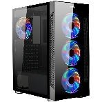 Компьютерный корпус Ginzzu CL280 FAN 12CM RGb*4 USB3.0 Window