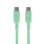 Кабель QUMO 32970 Type-C на Type-C, силиконовый, 1м, 3A, 60W, PD (зеленый)