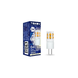 Лампа светодиодная TOKOV ELECTRIC 3Вт Capsule 3000К G4 220-240В