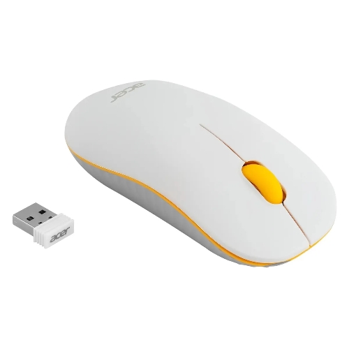 Мышь беспроводная Acer OMR200 желтый, 1200 dpi, радиоканал, USB, кнопки - 3