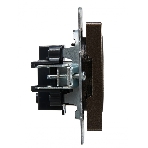 Розетка 1-местная IEK BRITE РС10-1-0-БрТБ без заземления, без защитных шторок, 10А, темная бронза