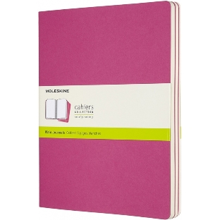 Блокнот Moleskine Cahier Journal, 120 стр, без разлиновки, розовый неон ch023d17