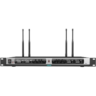Радиосистема DSPPA D5816 беспроводной приемник, четырехканальный дизайн, PLL, функция автоматической связи с цифровой блокировкой PLL канала UHF200