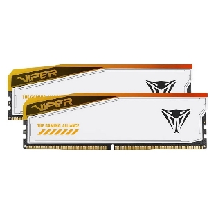 Оперативная память Patriot Viper Elite 5 TUF Gaming, DDR5, 48GB (2x24 GB), 6000 MHz, CL36, DIMM, радиатор, RGB, белый