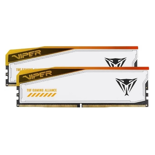 Оперативная память Patriot Viper Elite 5 TUF Gaming, DDR5, 48GB (2x24 GB), 6000 MHz, CL36, DIMM, радиатор, RGB, белый