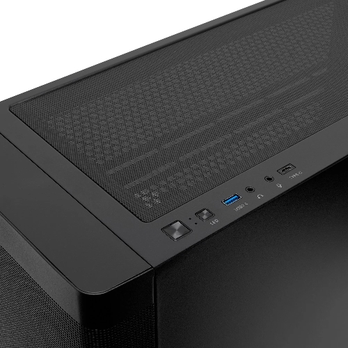 Компьютерный корпус без блока питания Case HSPD M740, Mesh Mid Tower, черный, TG, 0.6 SPCC, no fans, E-ATX, ATX, mATX, mITX, 170/400/200мм, 4x2.5