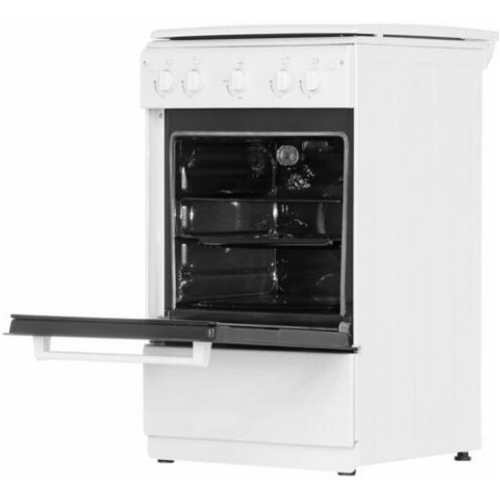 Плита газовая Cezaris ПГ 2150-06 белый, конфорок 4 газовых, духовка 43 л, 51 см x 85 см x 55 см