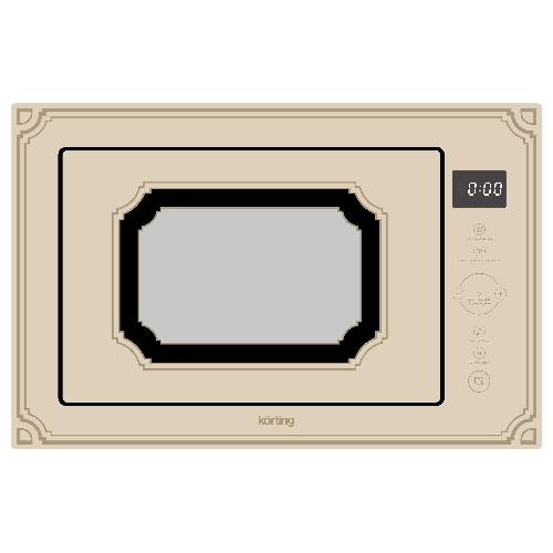Встраиваемая микроволновая печь Korting KMI 825 RGb бежевый, 25 л, 900 Вт, переключатели - сенсор