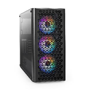 Компьютерный корпус Miditower ExeGate EVO-9202-NPX600 (ATX, БП 600NPX с вент. 12 см, с окном, 1*USB+1*USB 3.0, аудио, 3 вент. 12см с RGb подсветкой)
